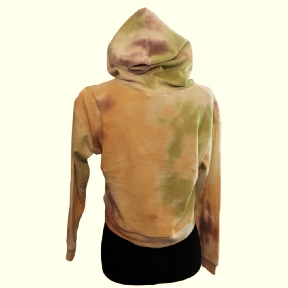 Jolie‎ & Joy Tie-Dye Short Hoodie Front Pouch Women's Small - Picture 2 of 9
